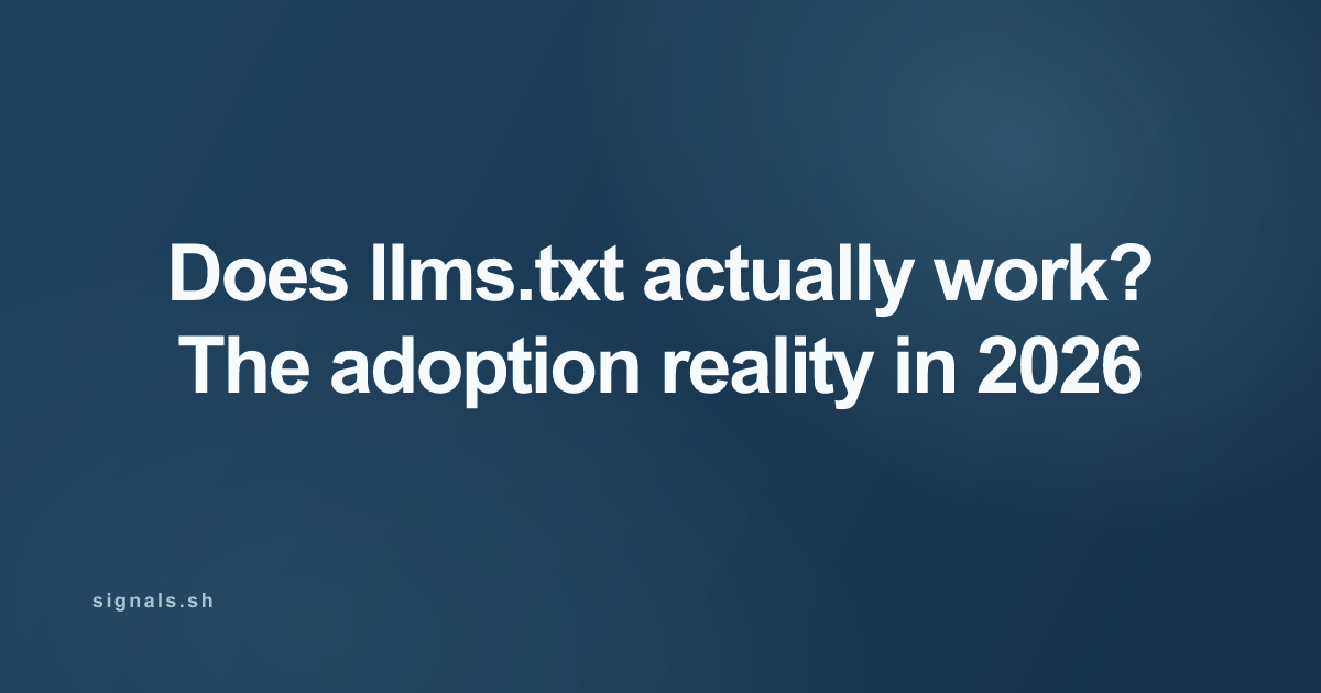 Does llms.txt actually work? The adoption reality in 2026