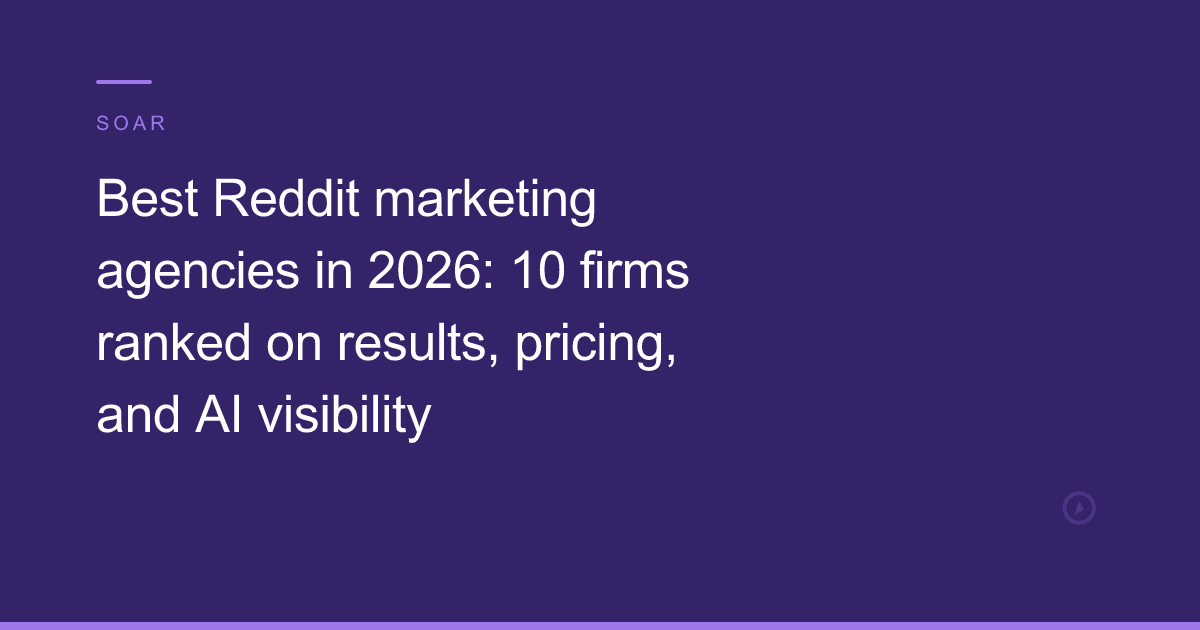 Best Reddit marketing agencies in 2026 ranked across six criteria