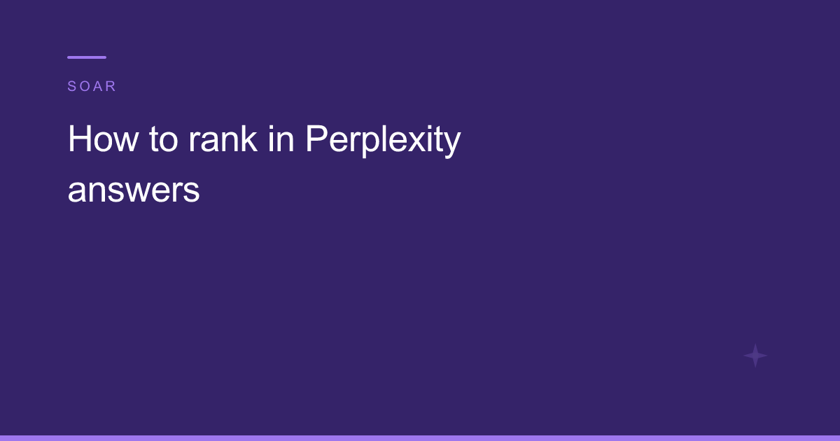 How to rank in Perplexity answers
