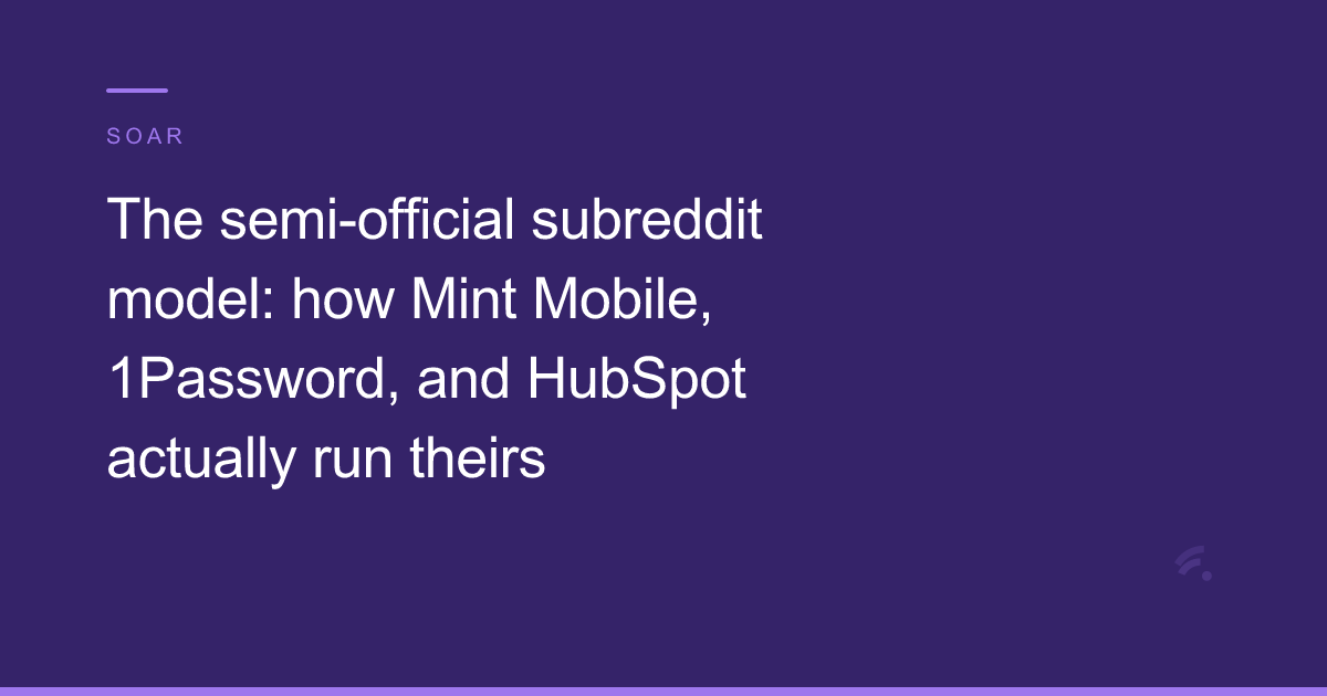 The semi-official subreddit model